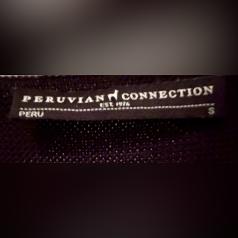 Peruvian Connection Black Button Down Sweater Siz… - image 3